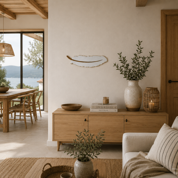 Pluma para pared Blanco