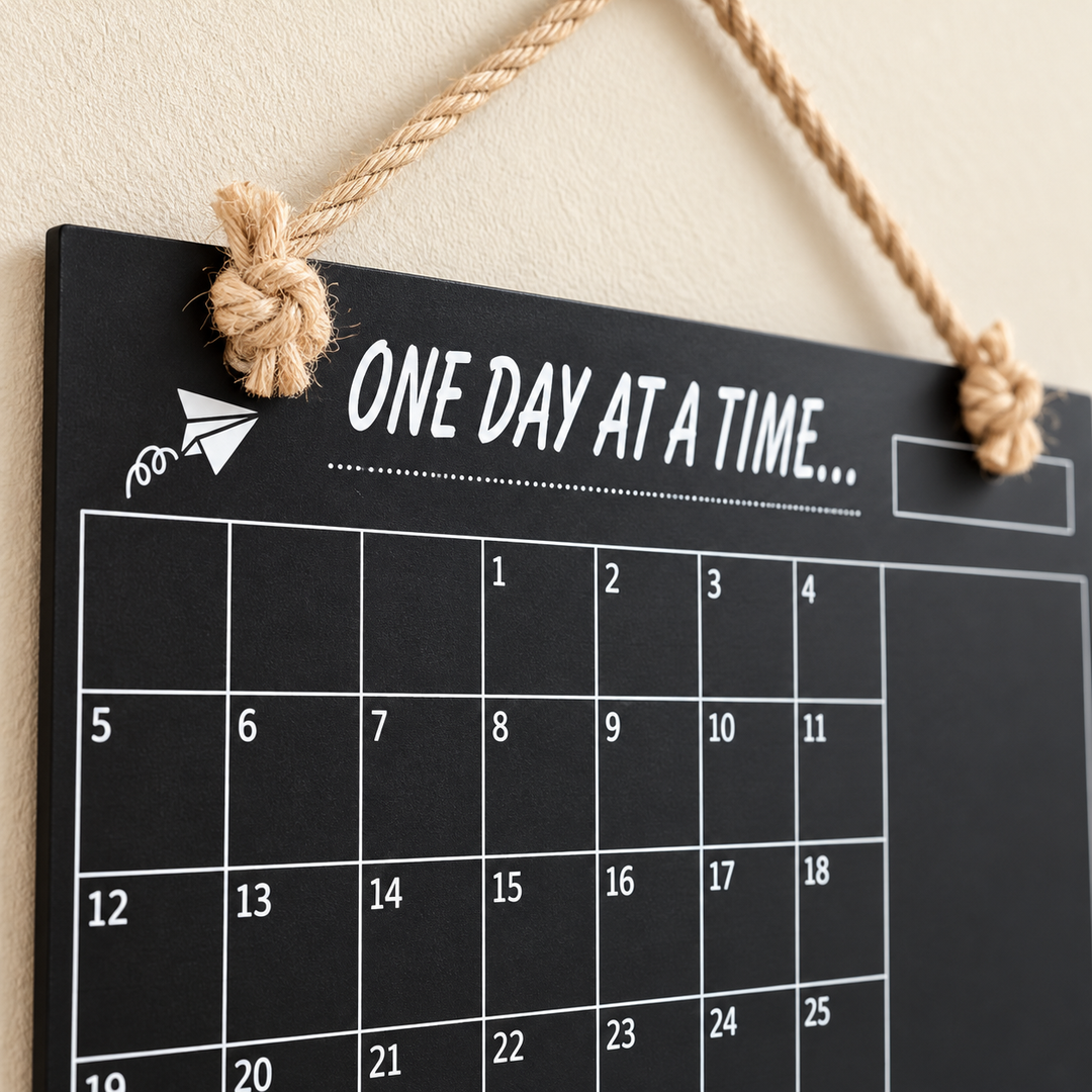 Pizarra a tiza calendario – detalle