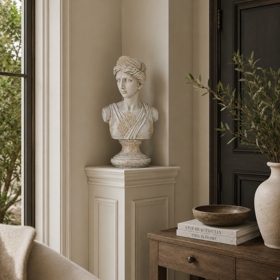Adorno Busto Diana beige CASONA DECO
