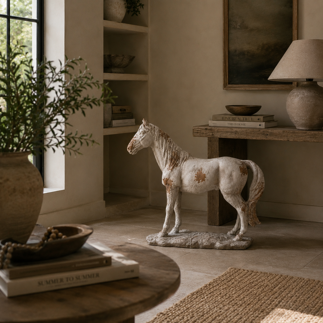 Adorno Caballo XL beige CASONA DECO decoración 