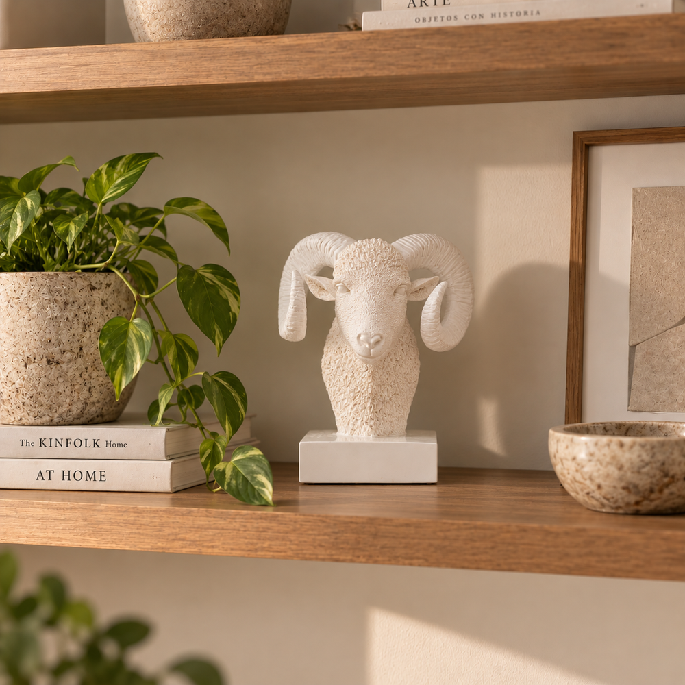 Adorno Carnero Blanco CASONA DECO 