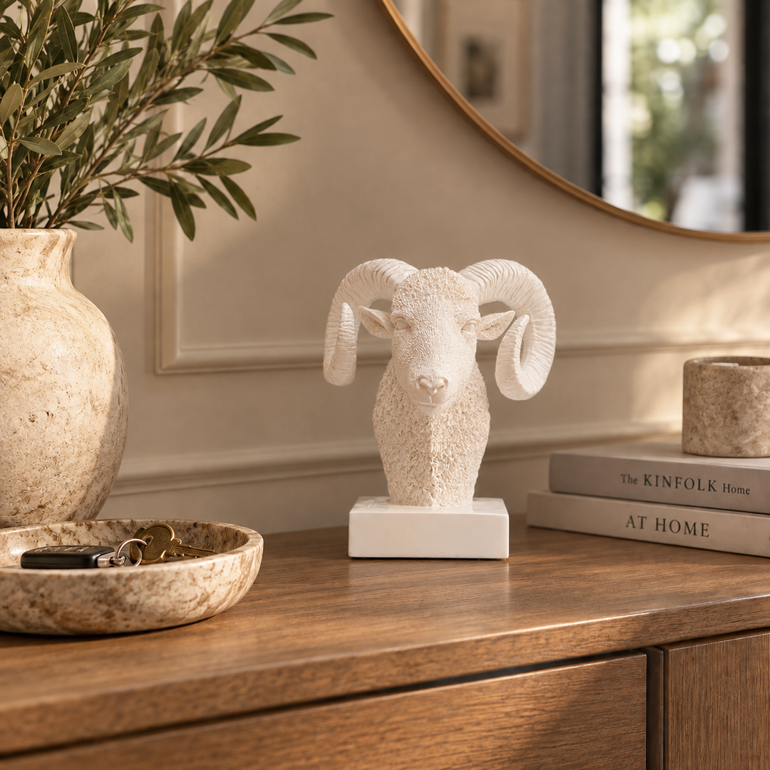 Adorno Carnero Blanco CASONA DECO 