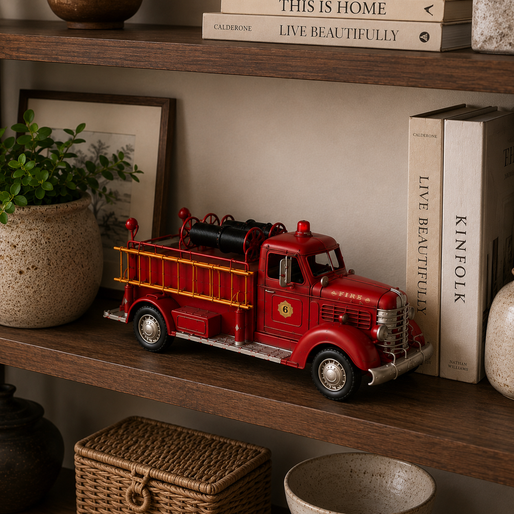Adorno Carro de bomberos CASONA DECO decoración 