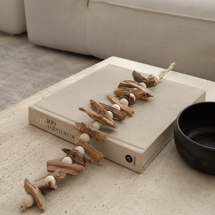 Adorno Decorativo Madera y Cuentas CASONA DECO