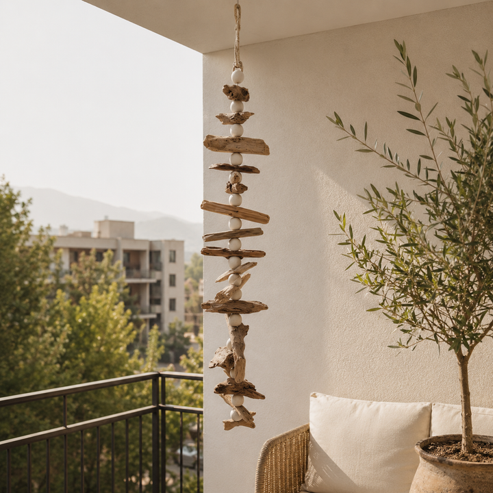 Adorno Decorativo Madera y Cuentas CASONA DECO