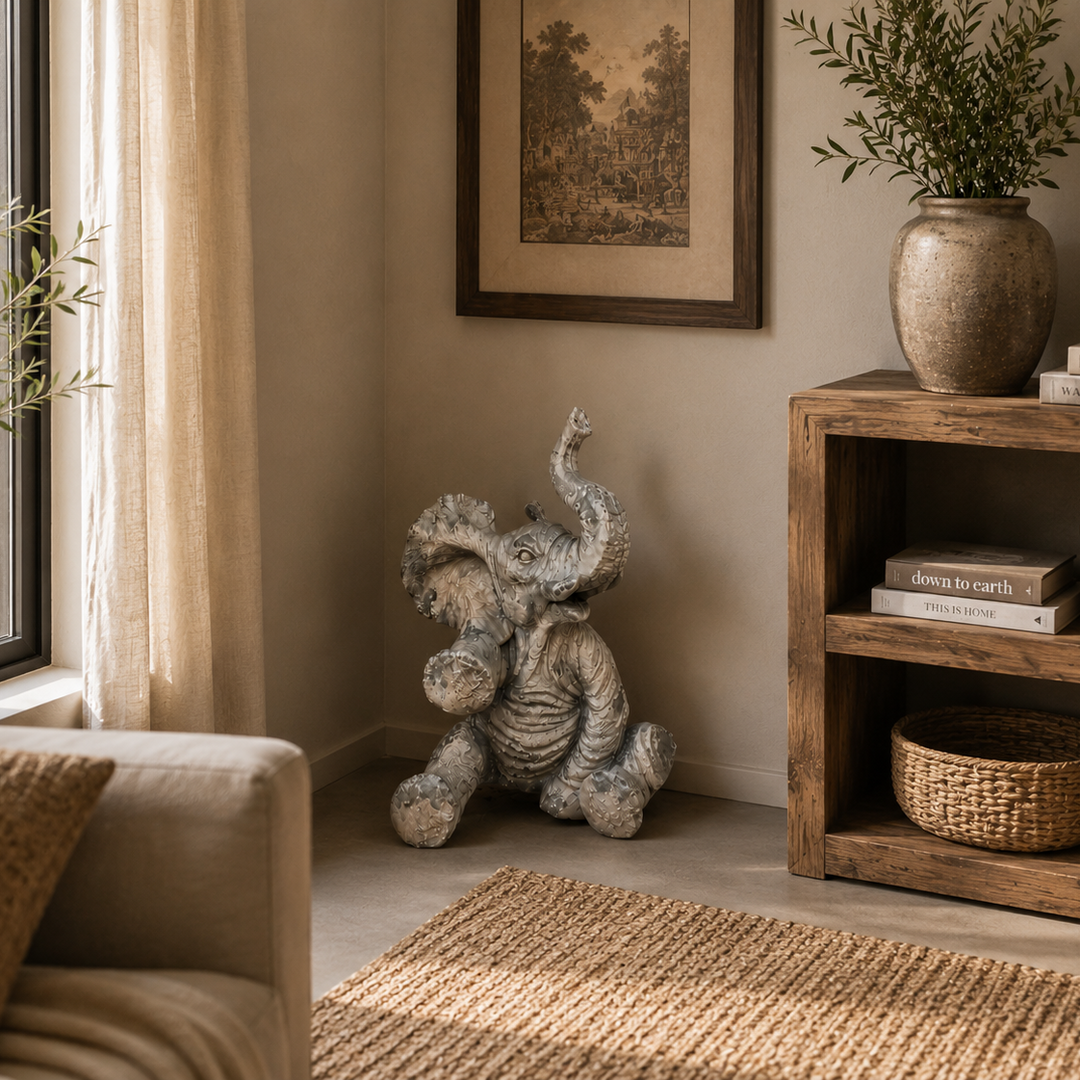 Adorno Elefante sentado  CASONA DECO