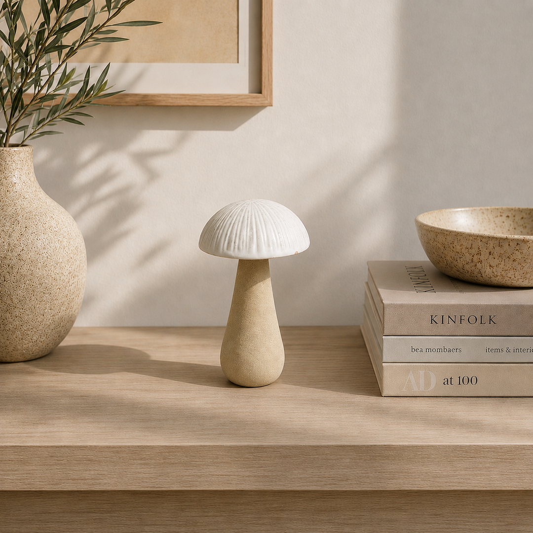 Adorno Fungi de cerámica CASONA DECO