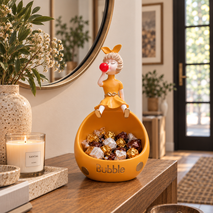 Adorno Muñeca bubble mostaza CASONA DECO 