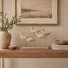Adorno Pájaros Decorativos Beige