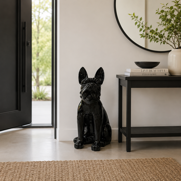 Adorno Perro XL Negro Brillante CASONA DECO decoración 