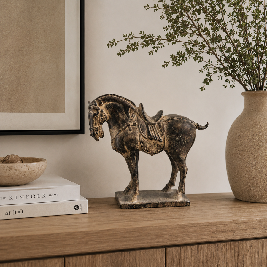 Adorno caballo marron CASONA DECO decoración 