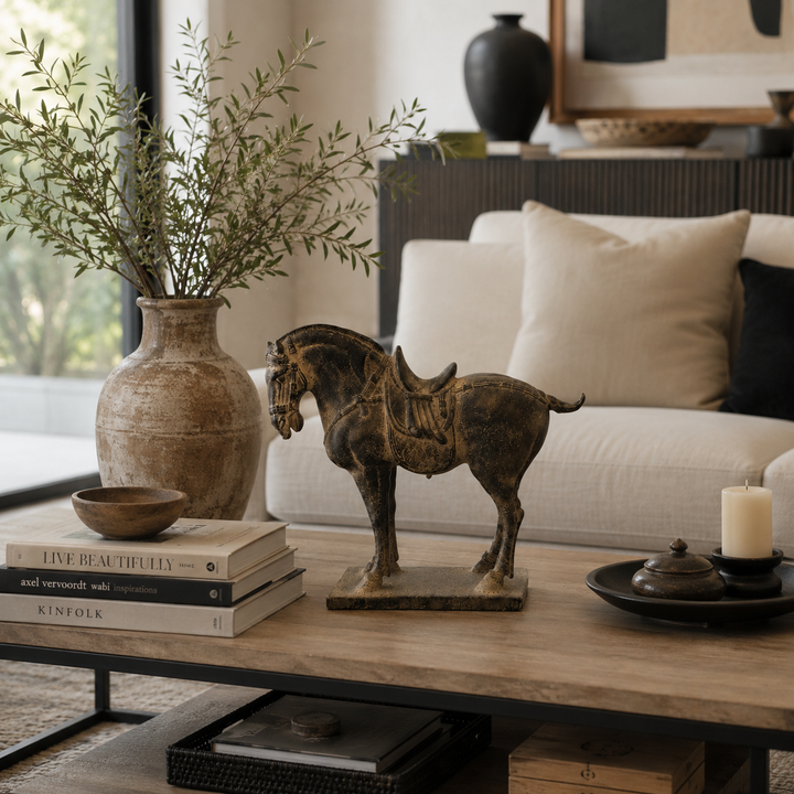 Adorno caballo marron CASONA DECO decoración 