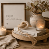 Adorno cadena con borla beige