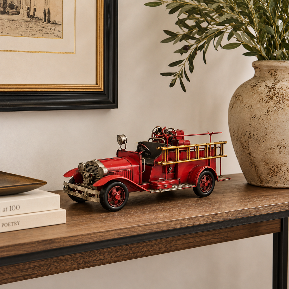 Adorno camión de bomberos vintage CASONA DECO decoración