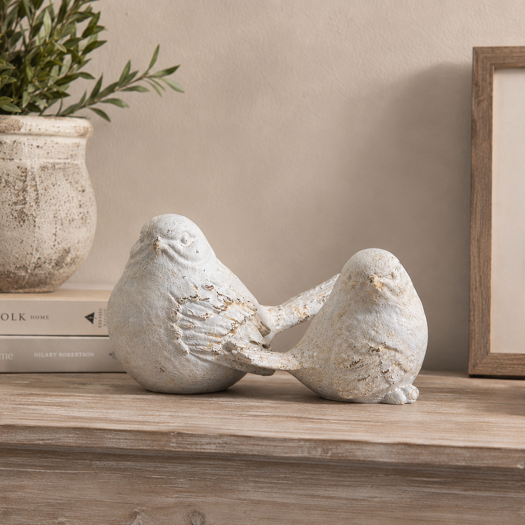 Adorno dúo de pajaritos decorativos CASONA DECO