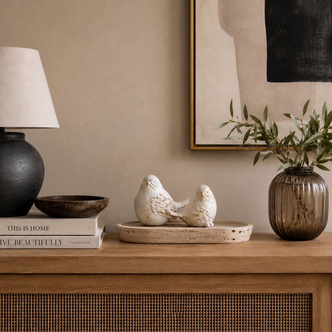 Adorno dúo de pajaritos decorativos CASONA DECO
