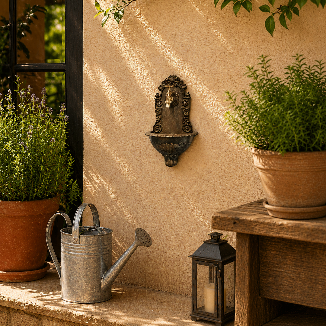 Adorno fuente de hierro para pared CASONA DECO 