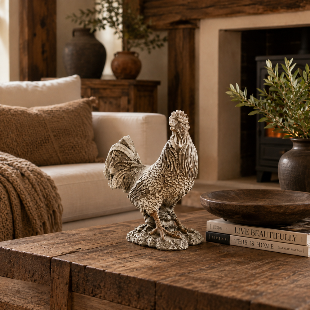 Adorno gallo beige CASONA DECO decoración 