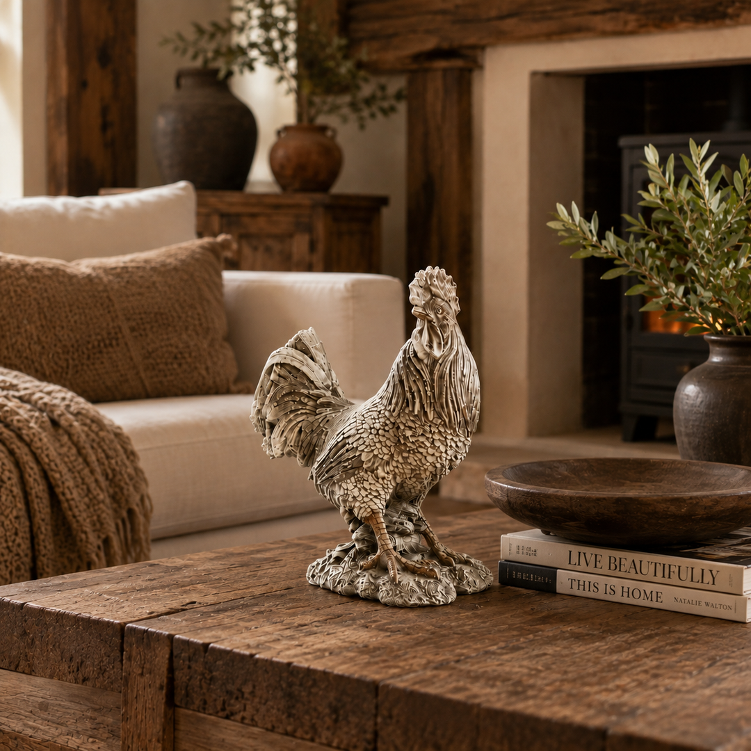 Adorno gallo beige CASONA DECO decoración 