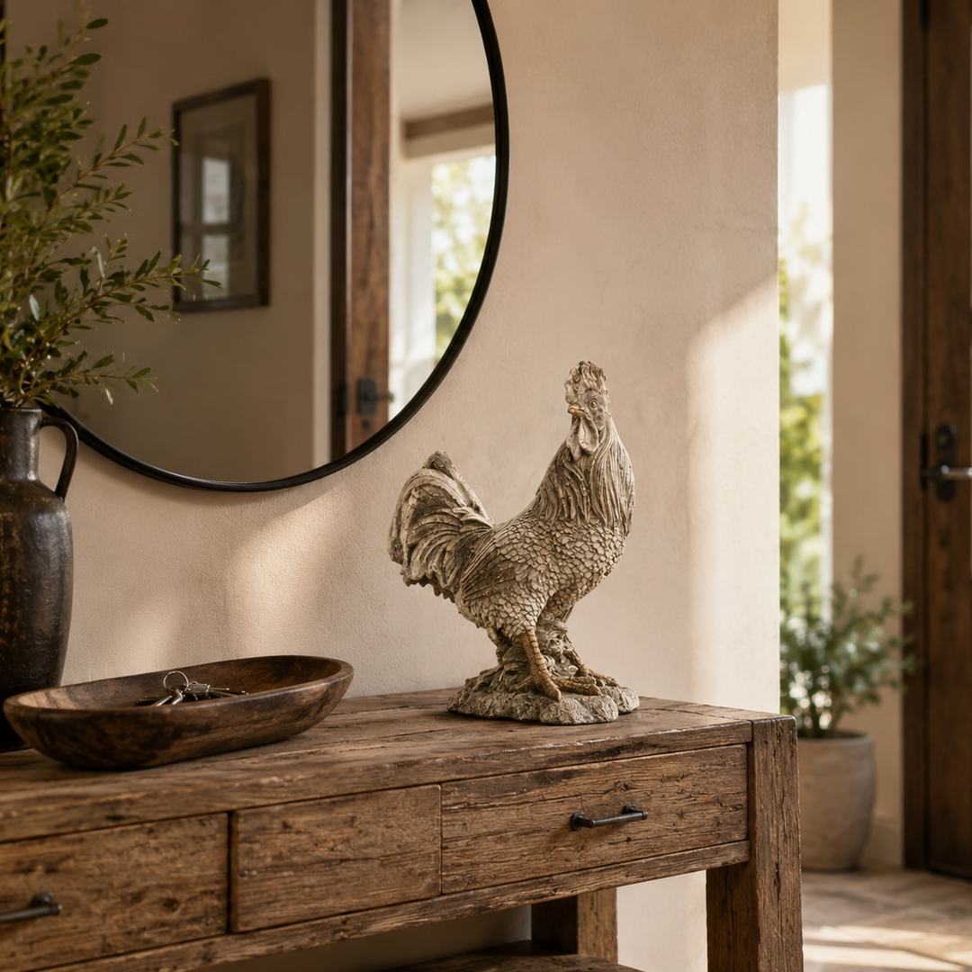 Adorno gallo beige CASONA DECO decoración 