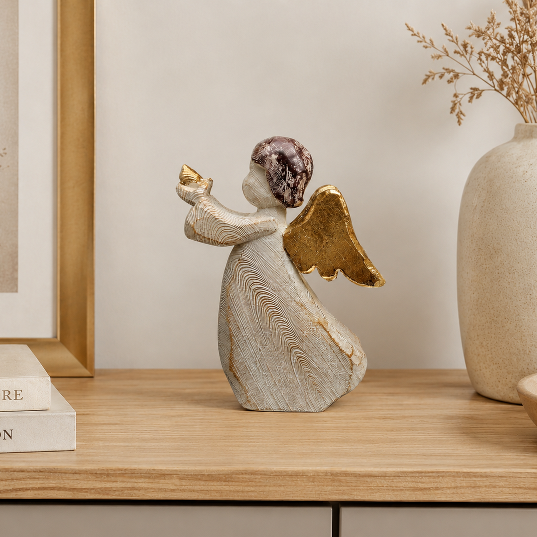 Adorno Ángel con pajarito CASONA DECO