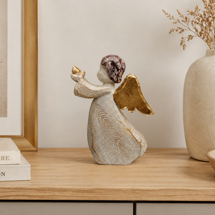 Adorno Ángel con pajarito CASONA DECO