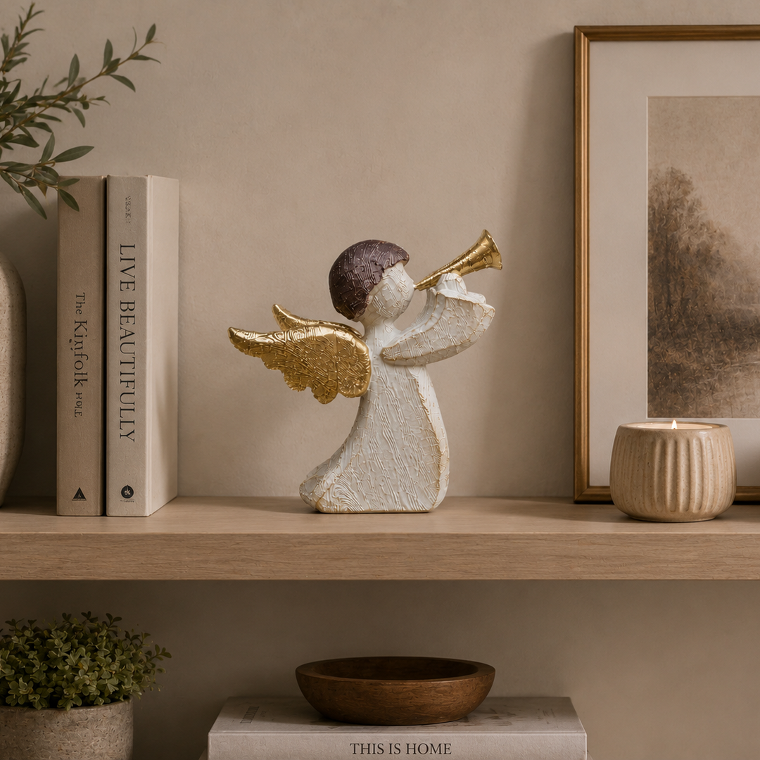 Adorno Ángel con trompeta CASONA DECO