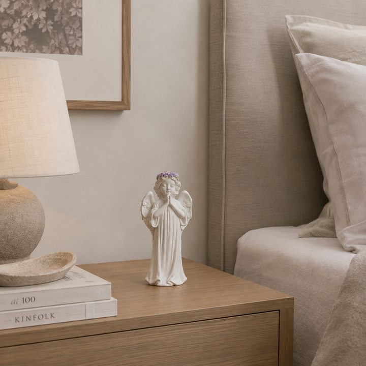 Adorno Ángel de pie con corona de flores CASONA DECO decoración 
