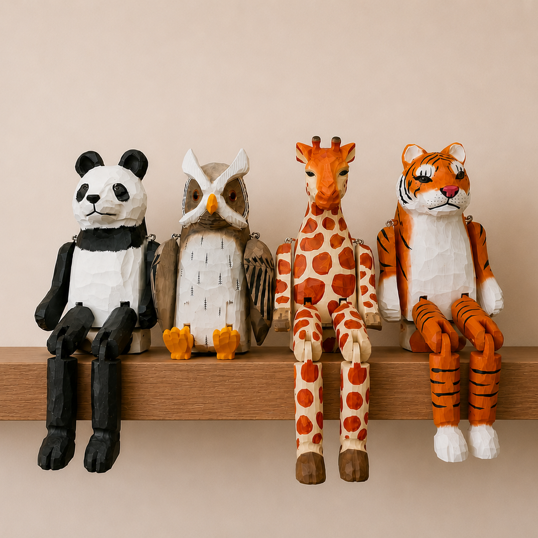 Adorno animales de madera CASONA DECO 