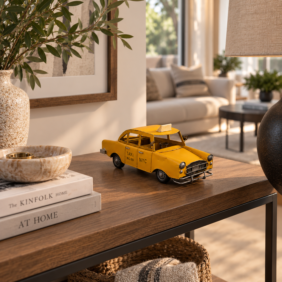 Auto Decorativo Taxi Vintage  CASONA DECO 