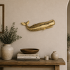 Ballena Decorativa Dorada para muro