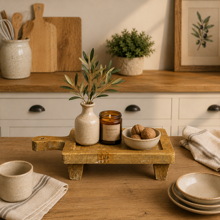 Bandeja de madera con mango CASONA DECO