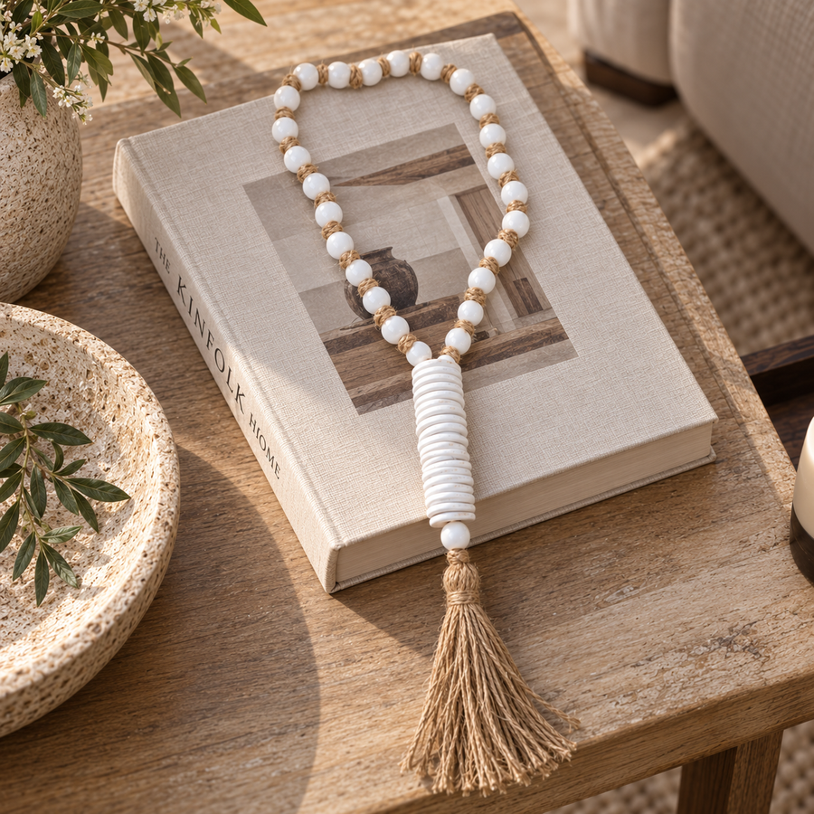 Borla decorativa blanca CASONA DECO