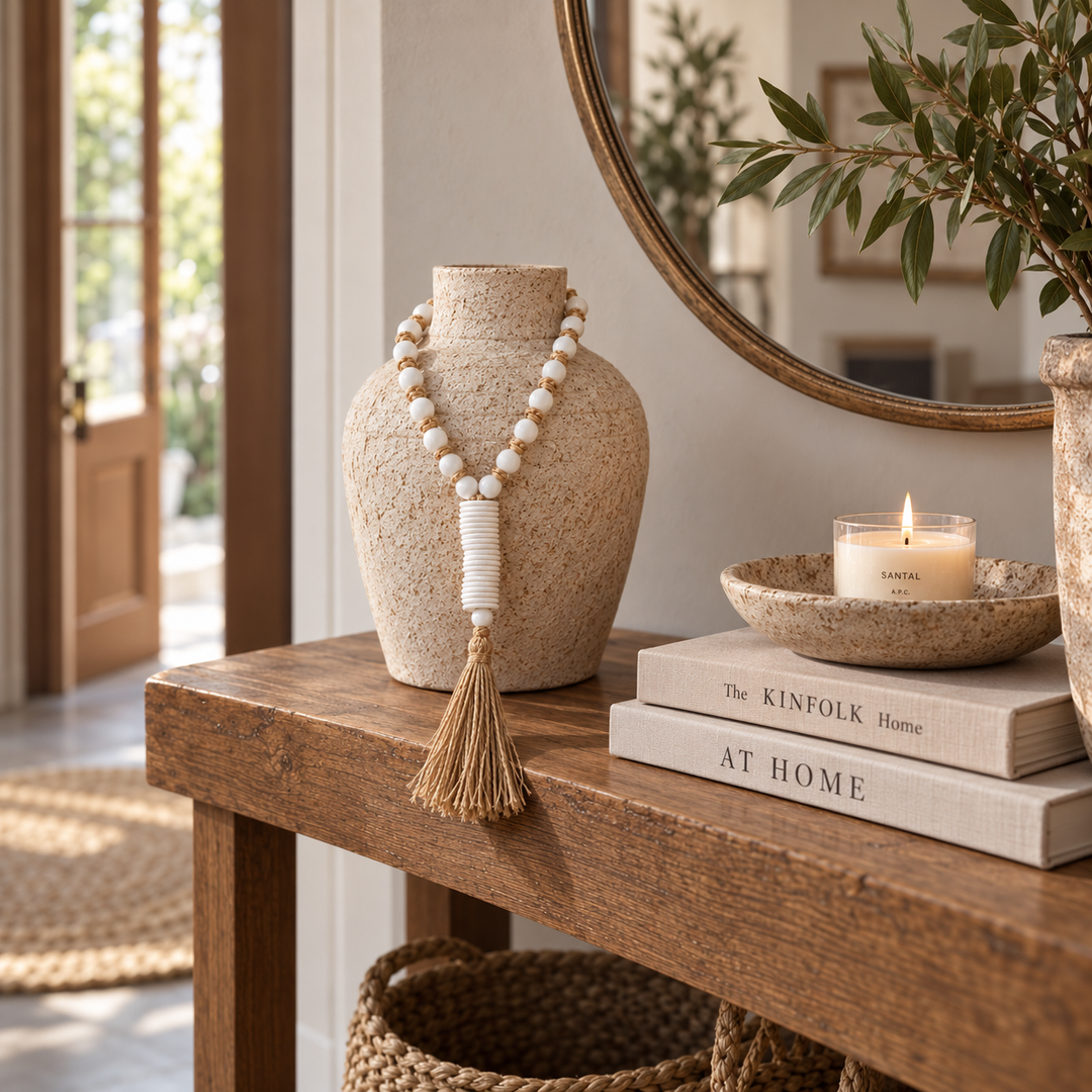 Borla decorativa blanca CASONA DECO