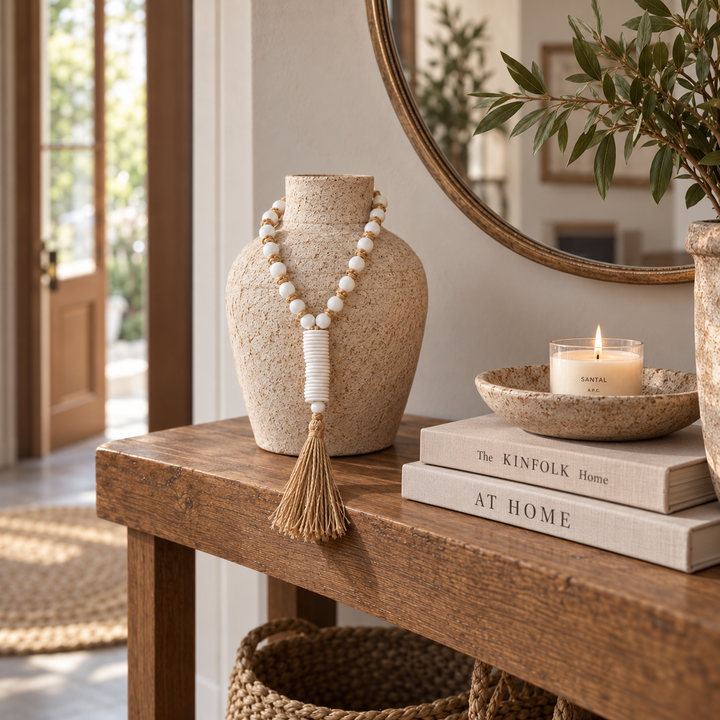 Borla decorativa blanca CASONA DECO