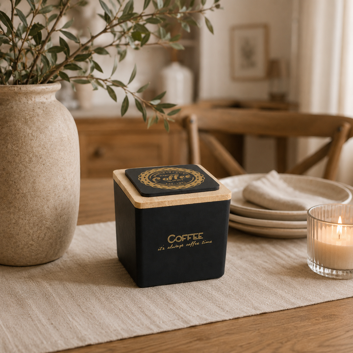 Caja Coffe Negra CASONA DECO