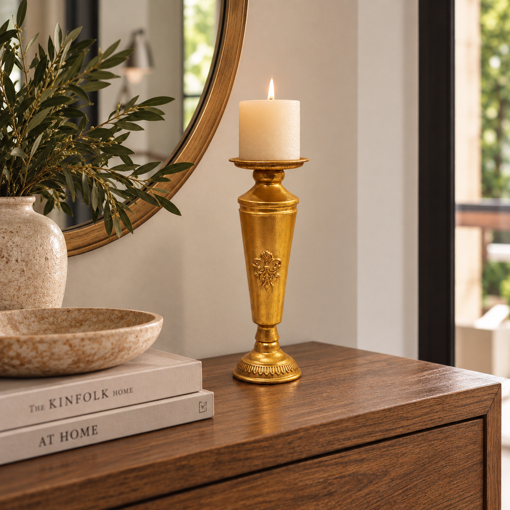 Candelabro Clásico dorado  CASONA DECO