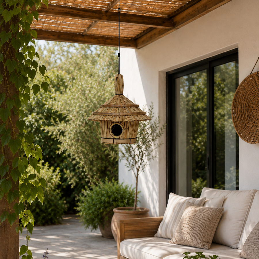 Casa para pajarito de ratán CASONA DECO