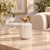 Contenedor decorativo Pajarito dorado