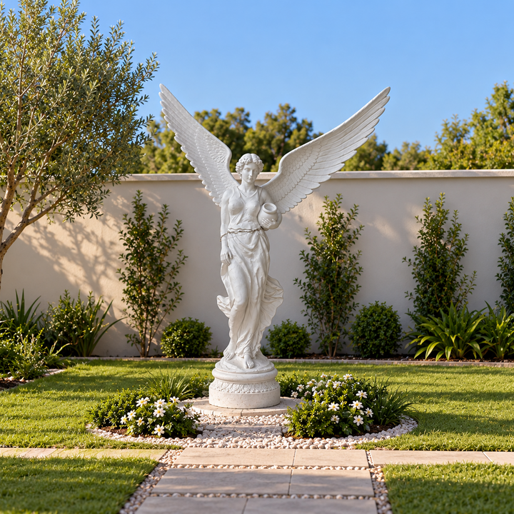 Escultura Angel con anfora  CASONA DECO