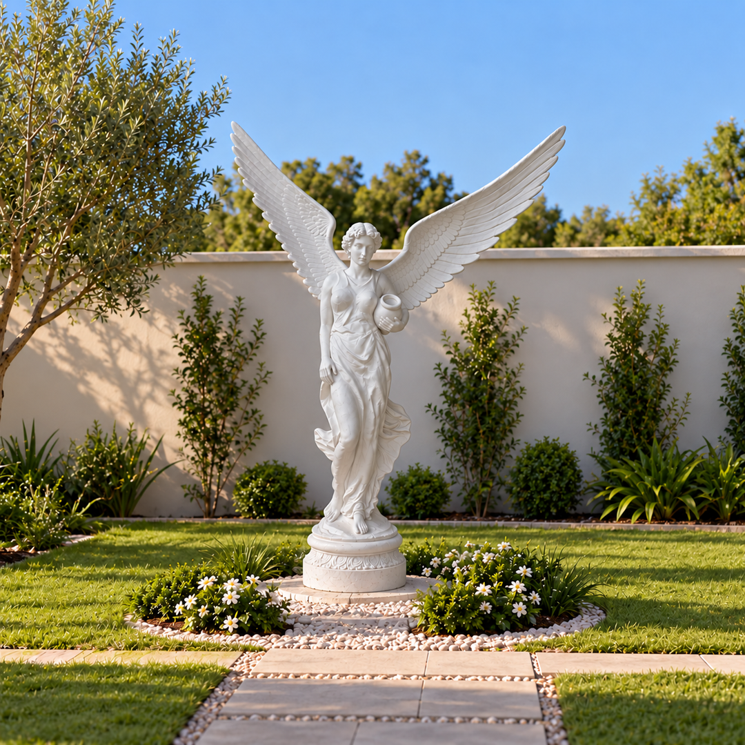 Escultura Angel con anfora