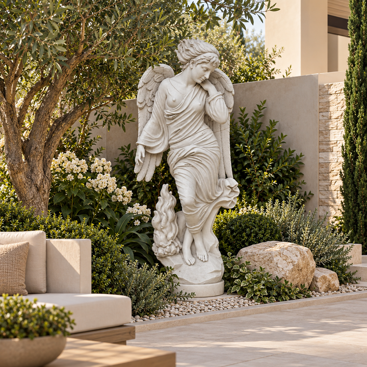 Escultura Ángel guardián de la luz CASONA DECO