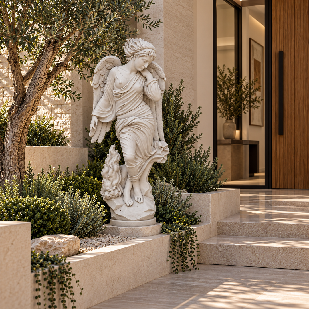 Escultura Ángel guardián de la luz CASONA DECO