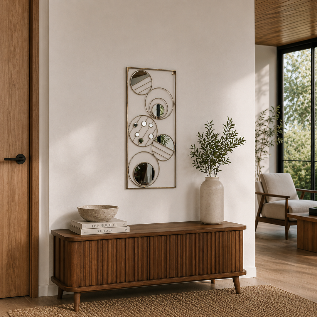 Espejo mural geométrico dorado CASONA DECO 