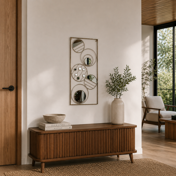 Espejo mural geométrico dorado CASONA DECO 