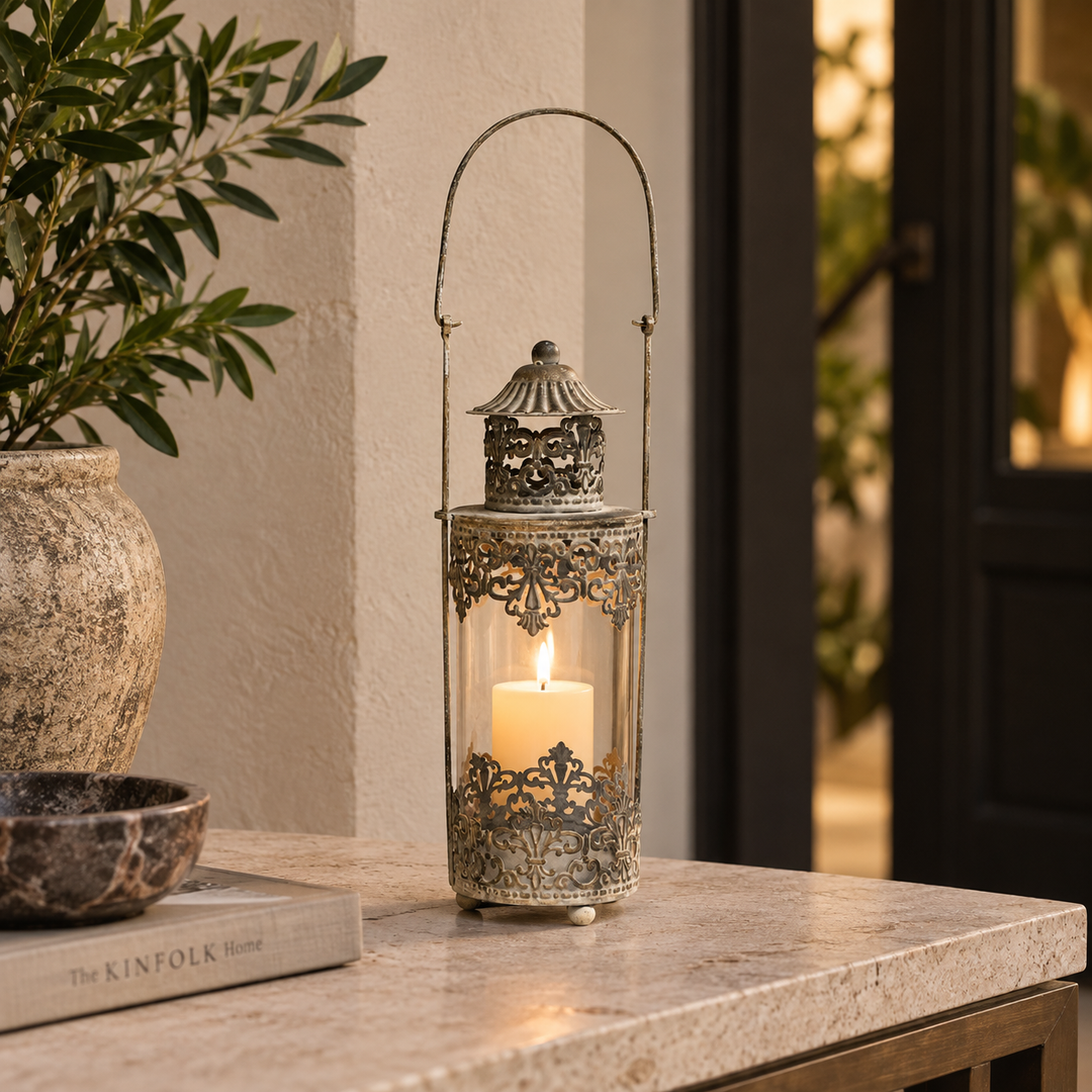 Farol Vintage Plateado CASONA DECO 