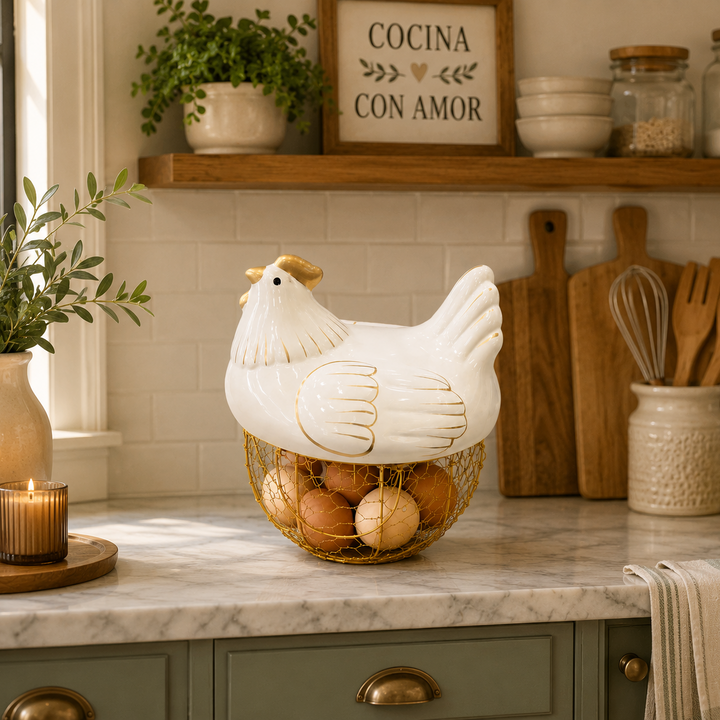 Organizador Gallina Huevera CASONA DECO 