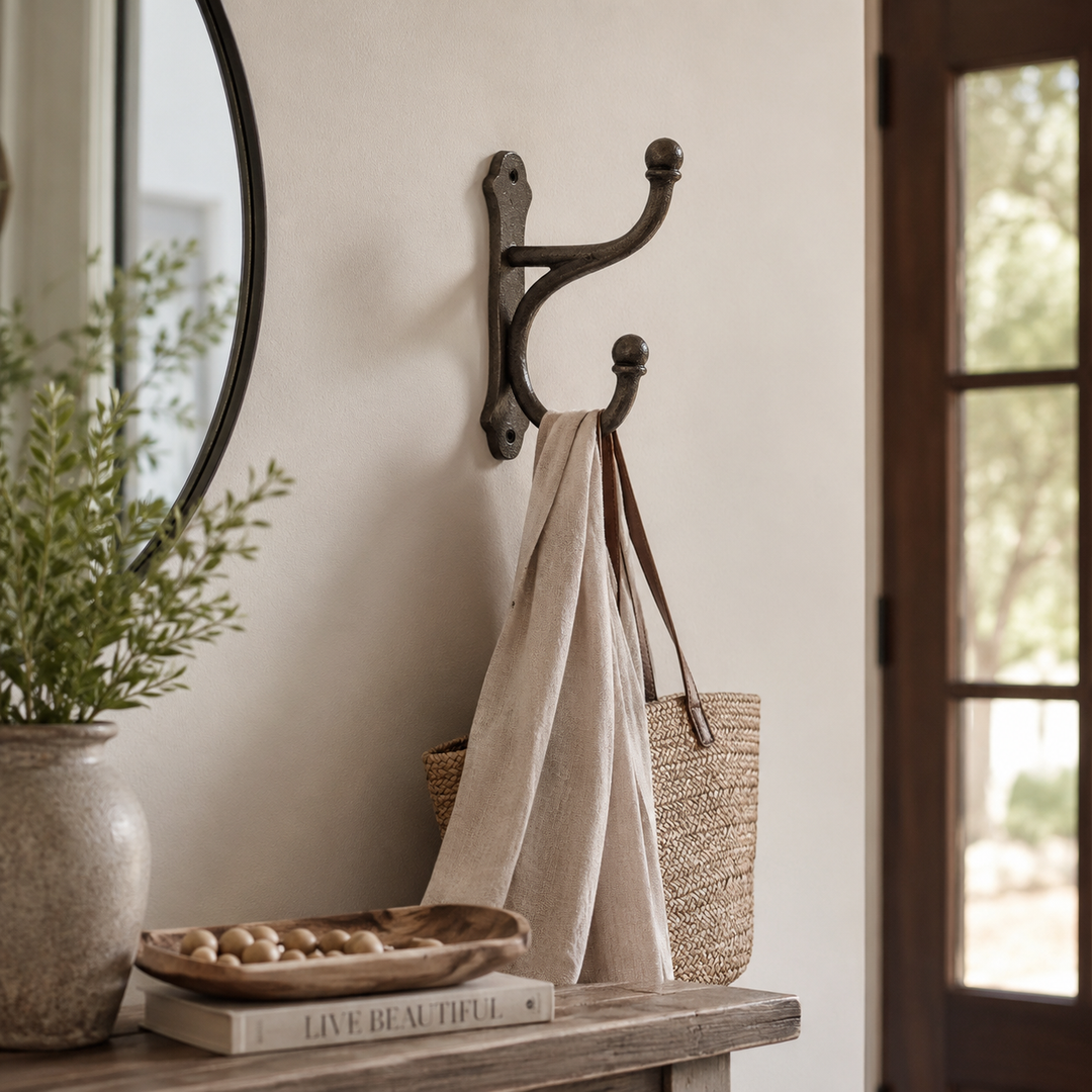 Gancho para Pared Doble de hierro CASONA DECO 