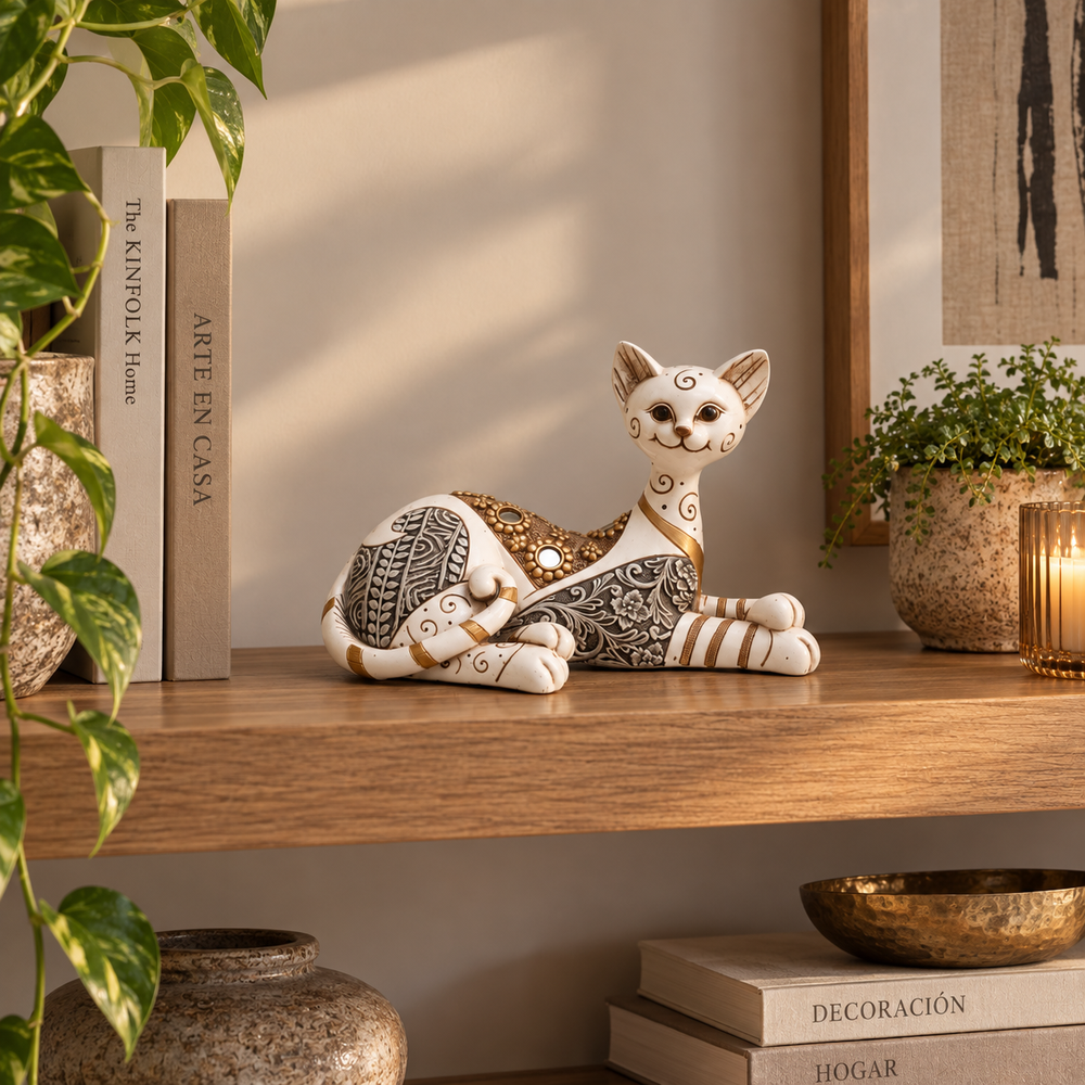 Gato con diseños L CASONA DECO 