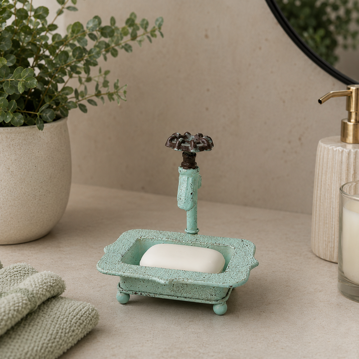 Jabonera de hierro con llave decorativa  CASONA DECO decoración 